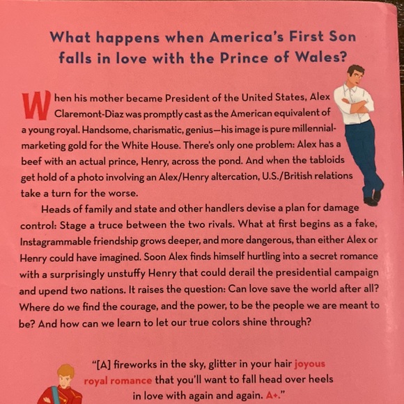 New York Times Bestseller Red, White & Royal Blue by Casey McQuiston - Picture 3 of 3